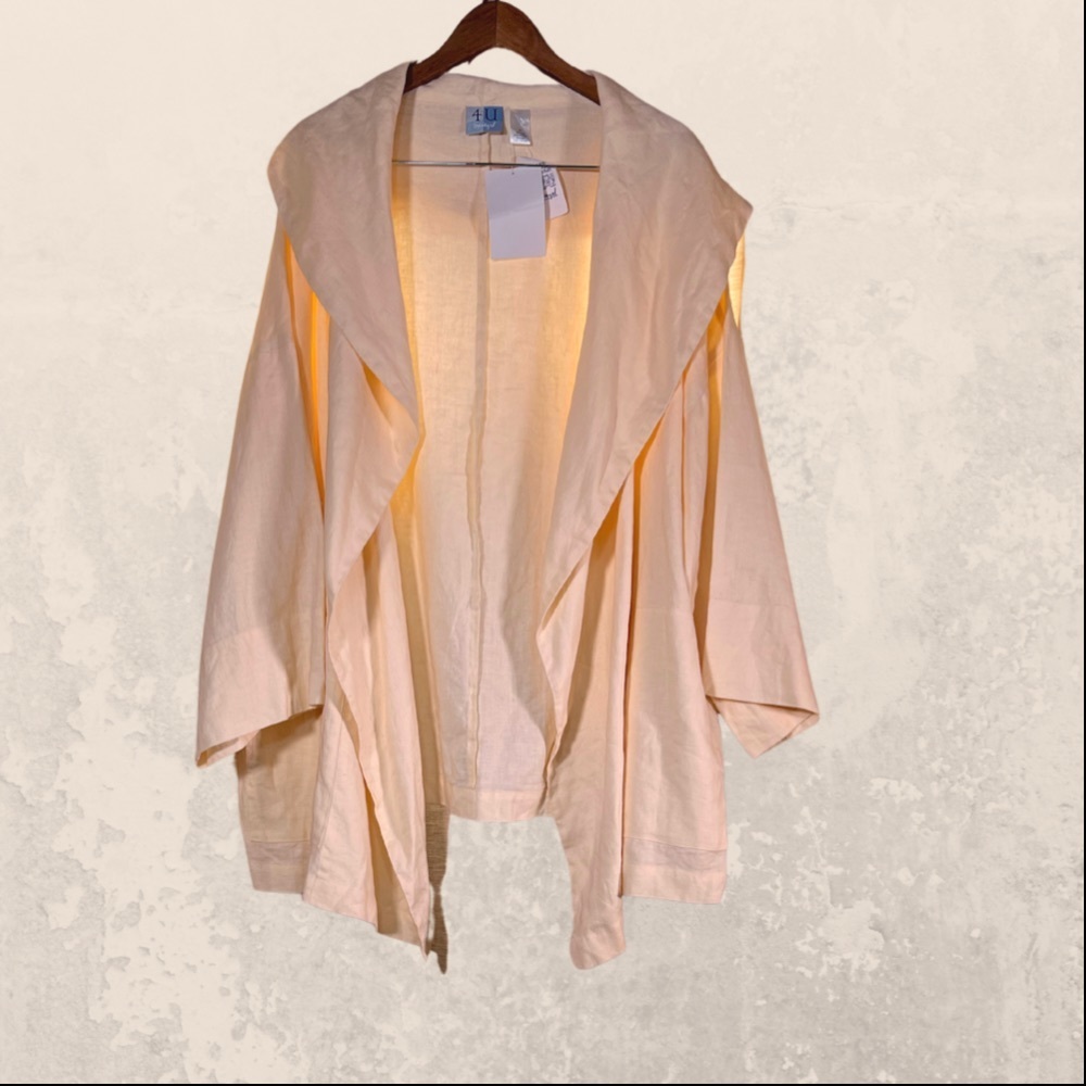 Spiegel yellow linen blazer jacket size xxl